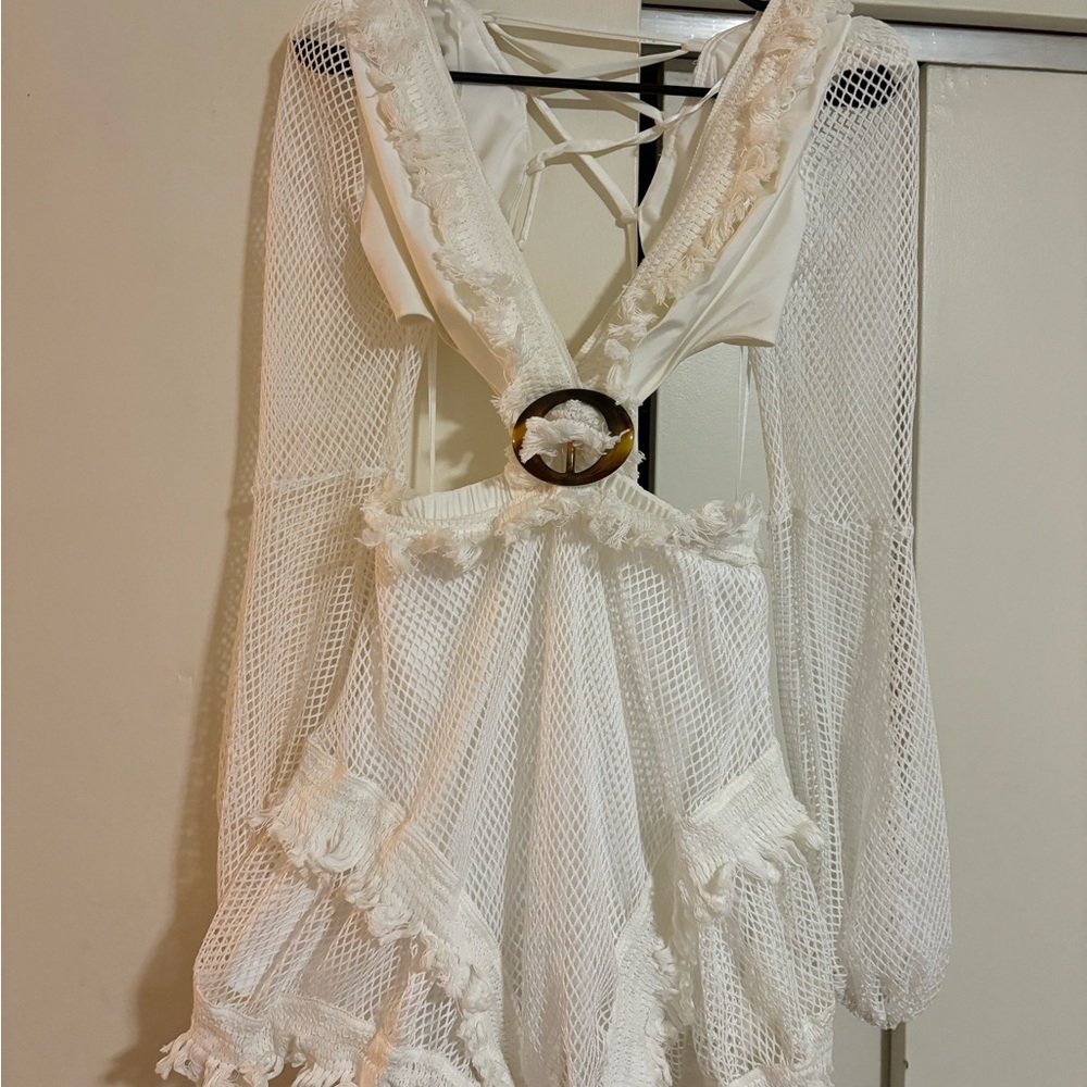 Mesh Fringe Dress